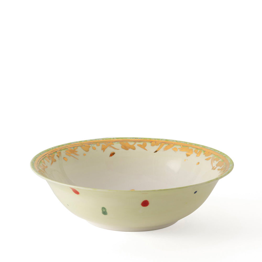 Flared bowl with splatter design