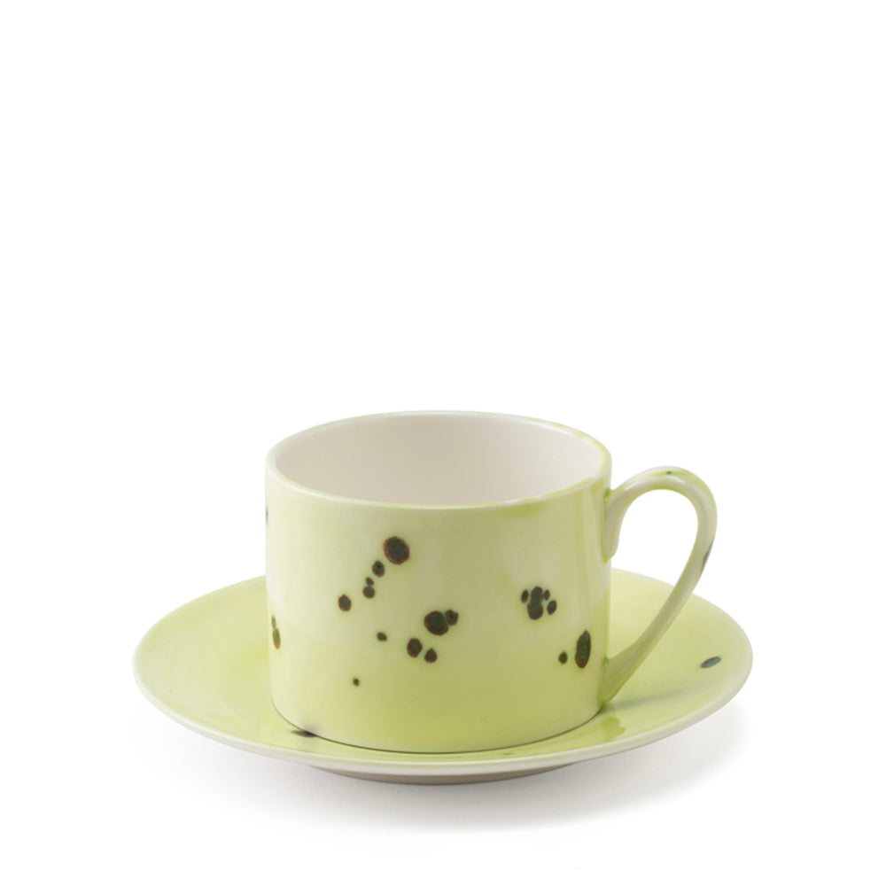 Spotted cup and saucer
