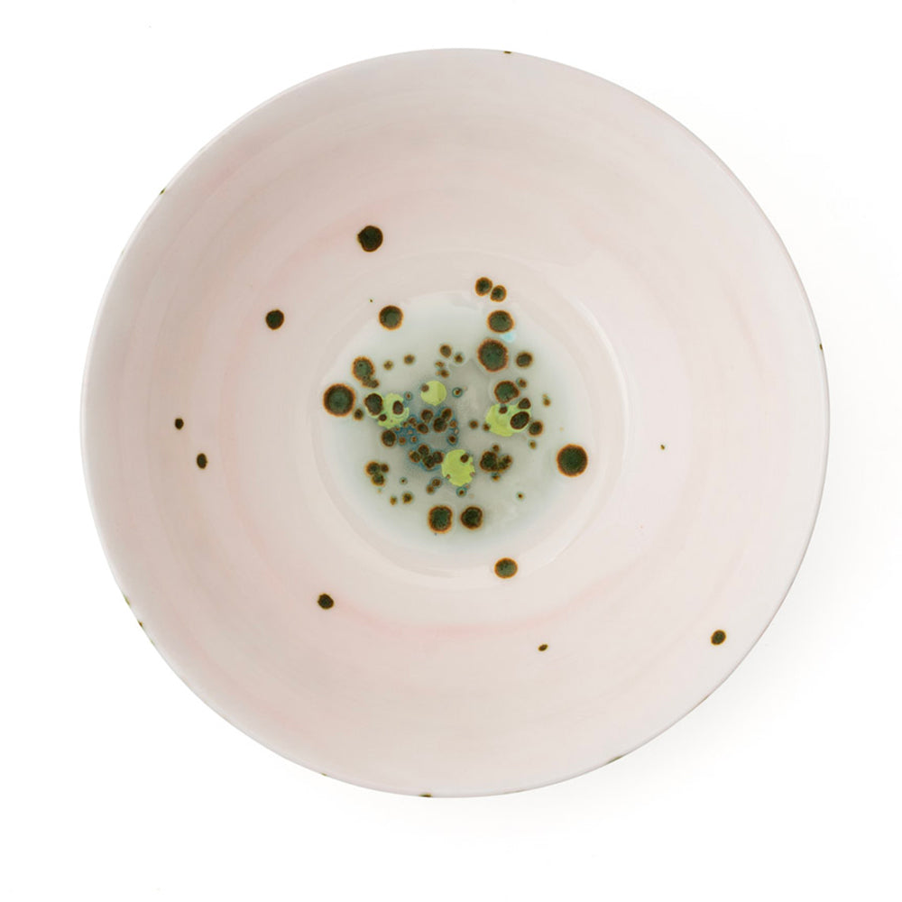 Curved Ceramic Salad Bowl