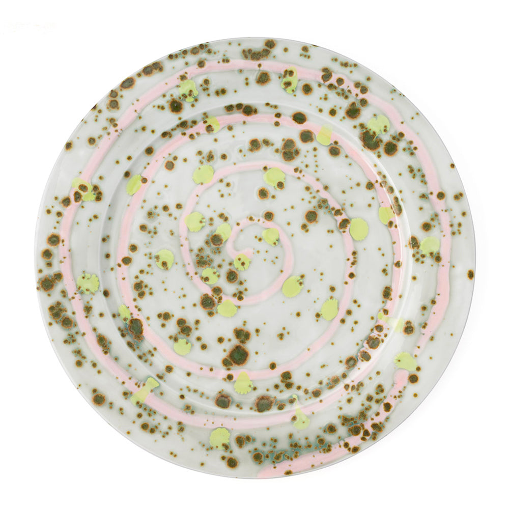 Spiral and Spotted Round Plate