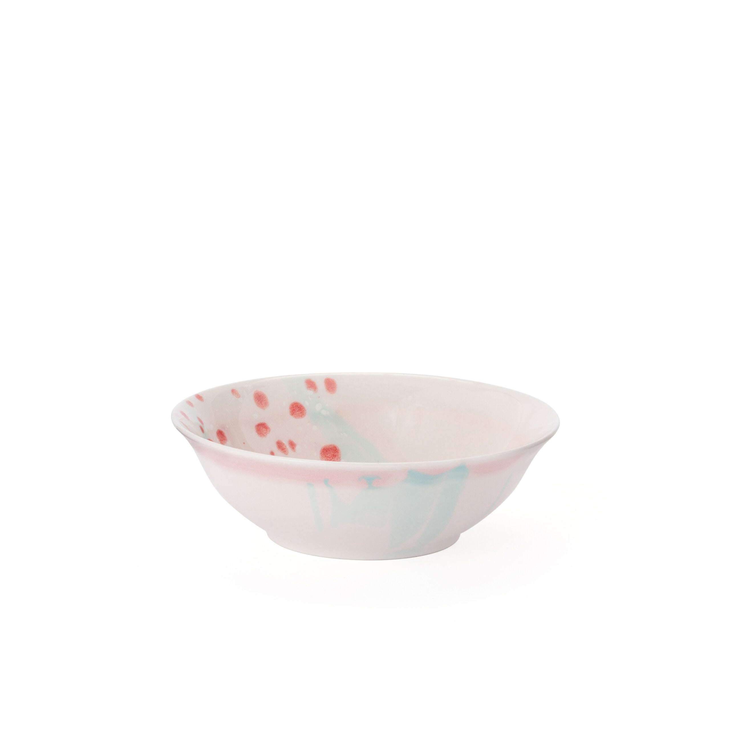 Hand - painted shallow bowl