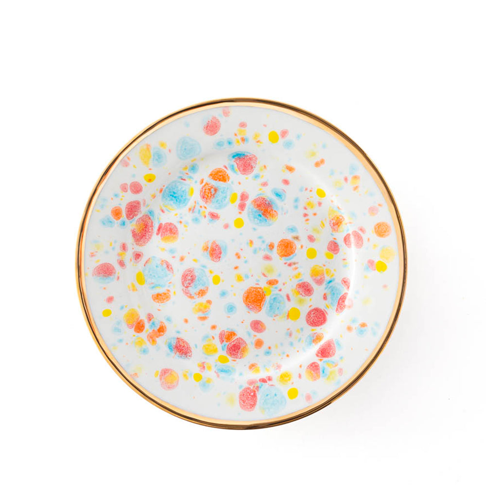 Confetti Gold-Rimmed Plate