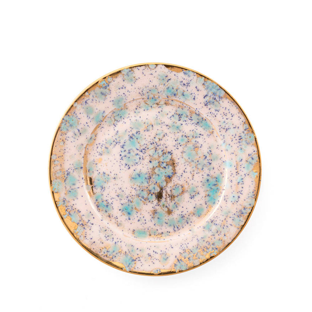Splotched Gold - Rimmed Plate
