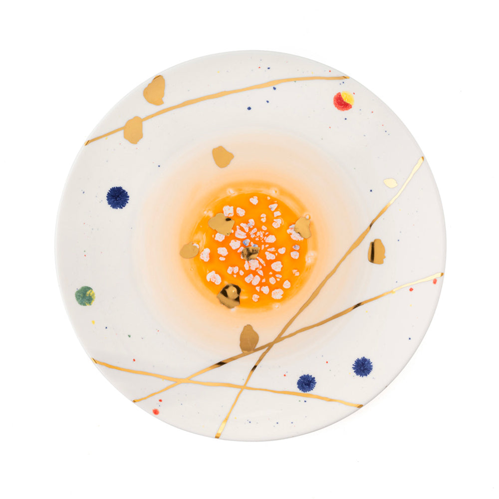 Kintsugi - inspired splatter plate