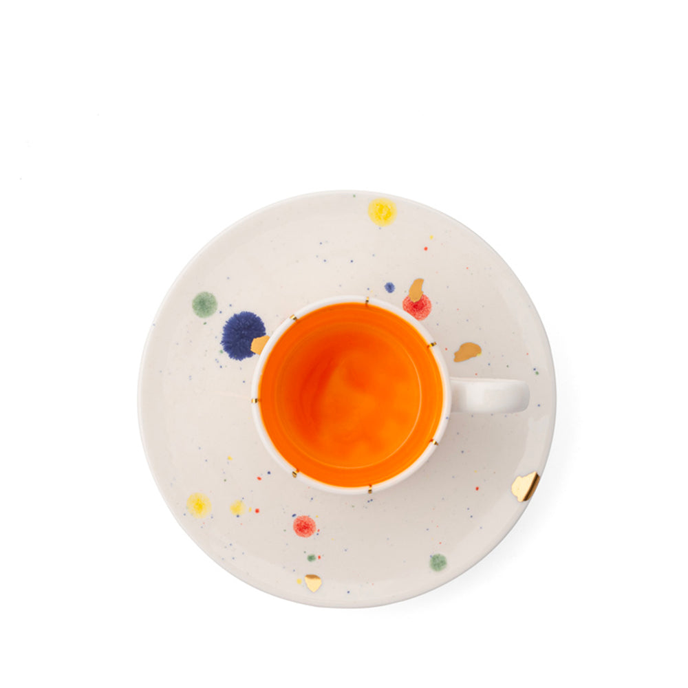 Ceramic Coffee Cup and Saucer Set