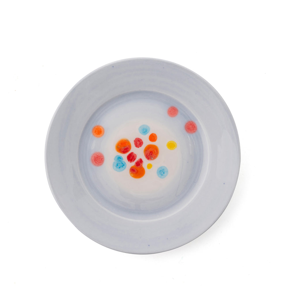 Dot-patterned round plate