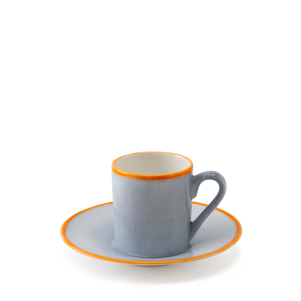 Compact Coffee Cup and Saucer Set