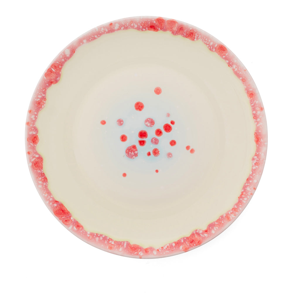 Round plate with red dots