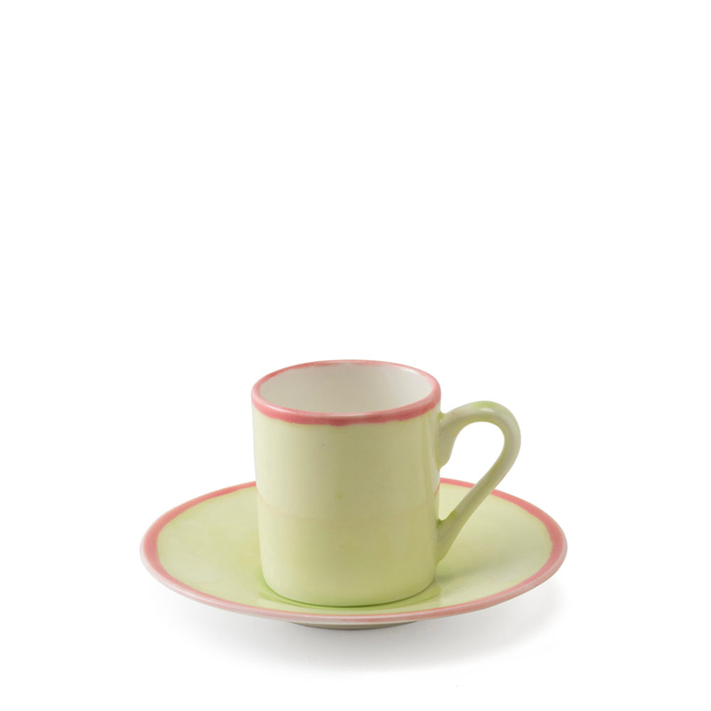 Rimmed Cup and Saucer Set