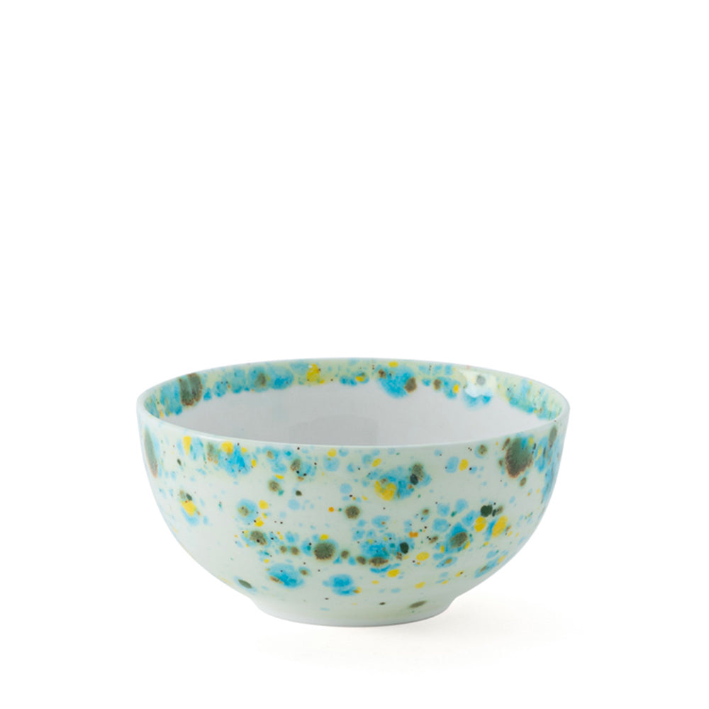 Splatter-decorated serving bowl