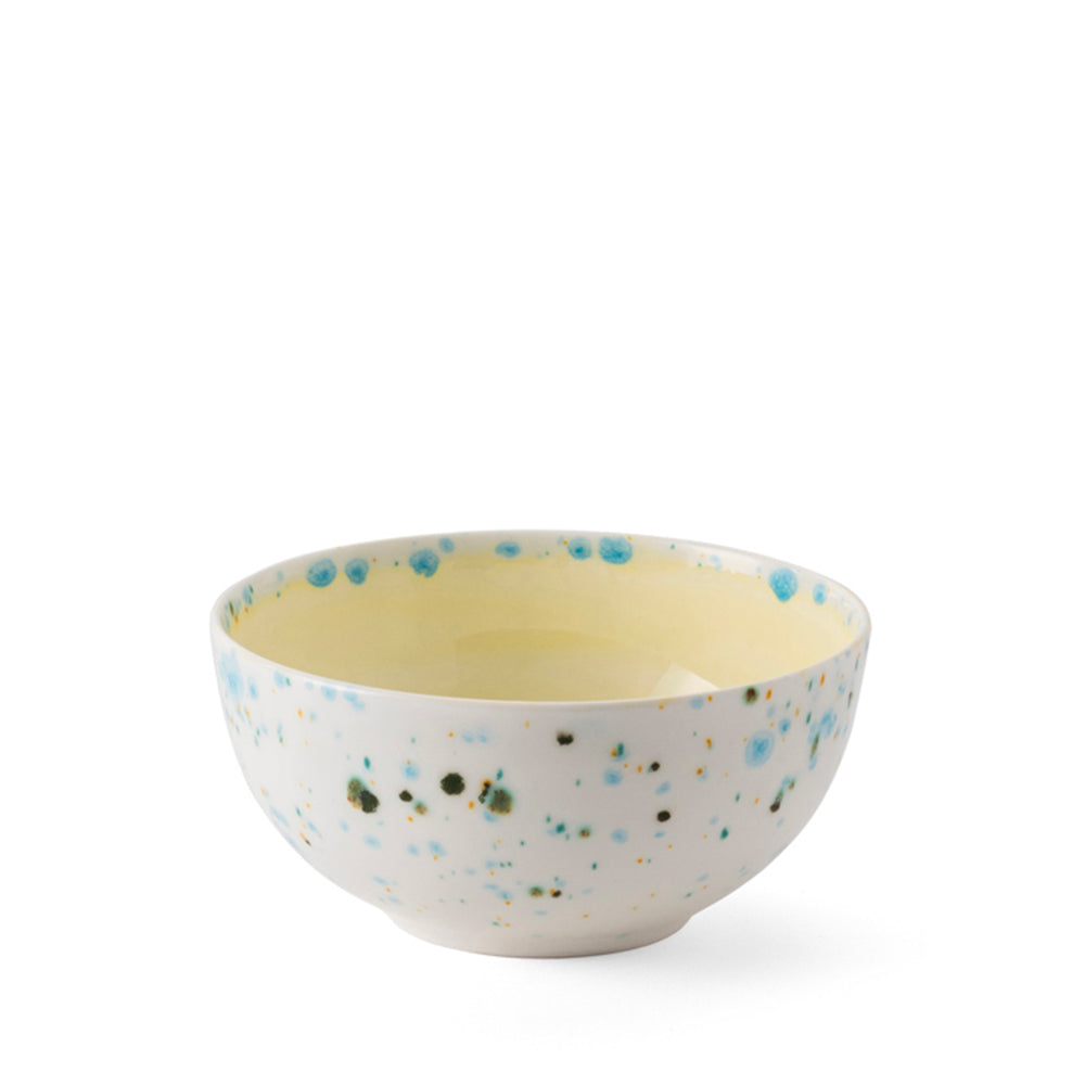 Flared dotted serving bowl