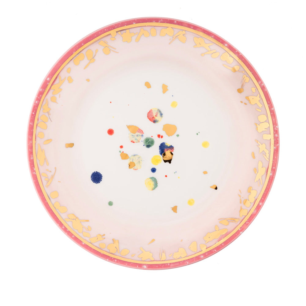 Splatters and Gold Border Plate