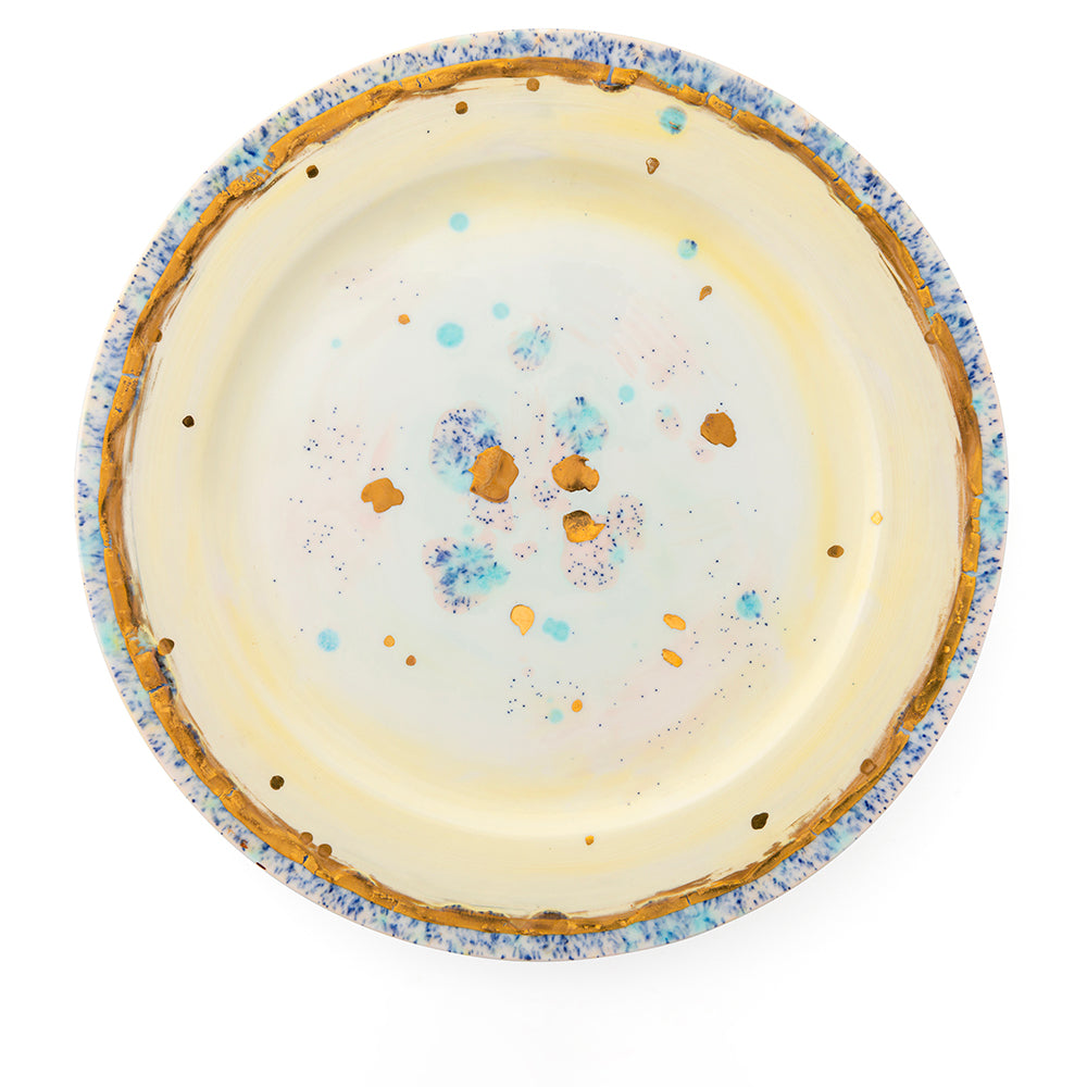 Abstract Gold - Trimmed Plate