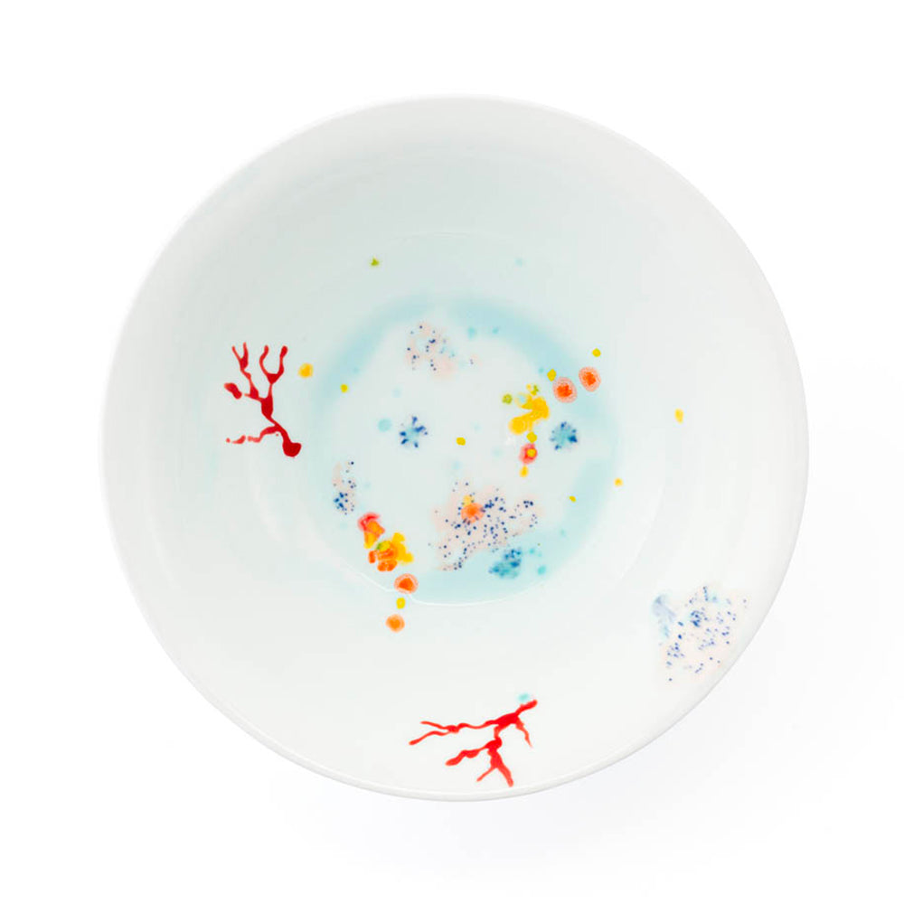 Hand - painted Footed Serving Bowl