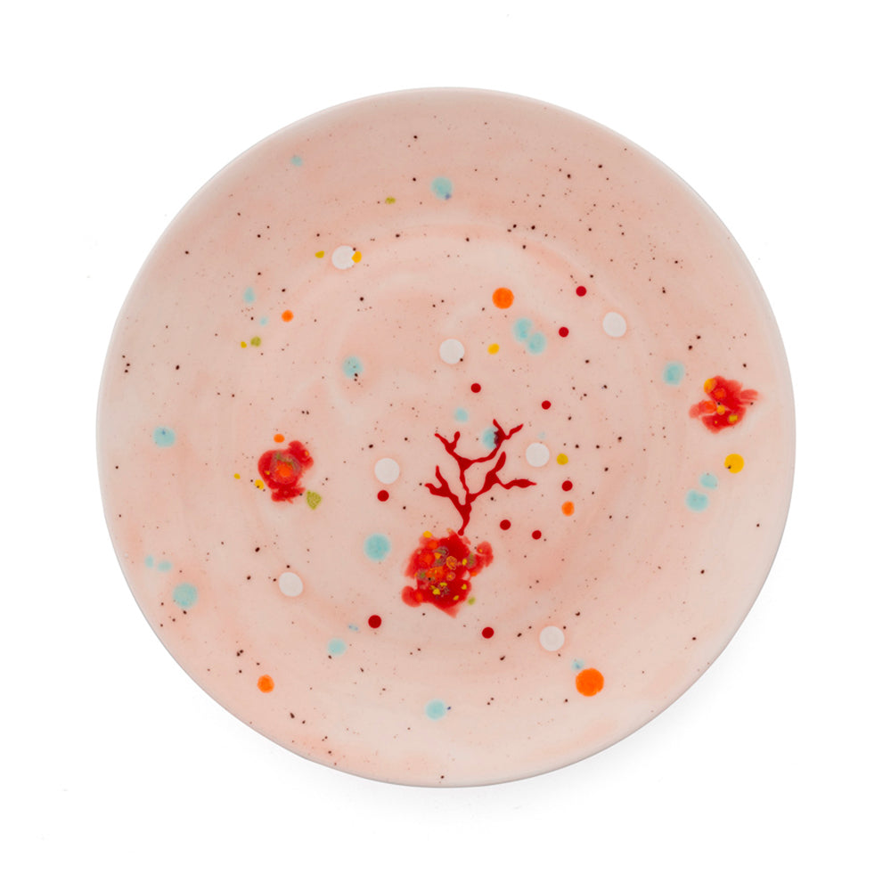 Floral Dot Round Plate