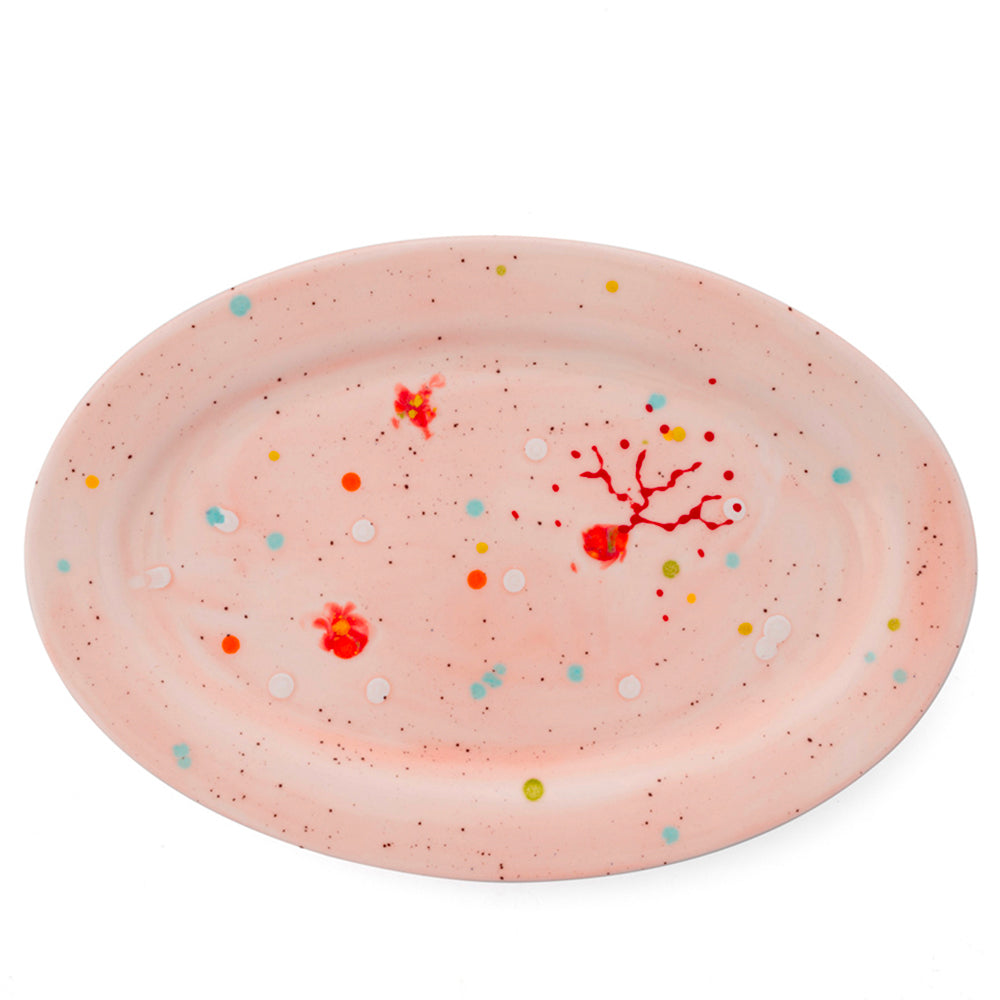 Hand - painted Oval Dish