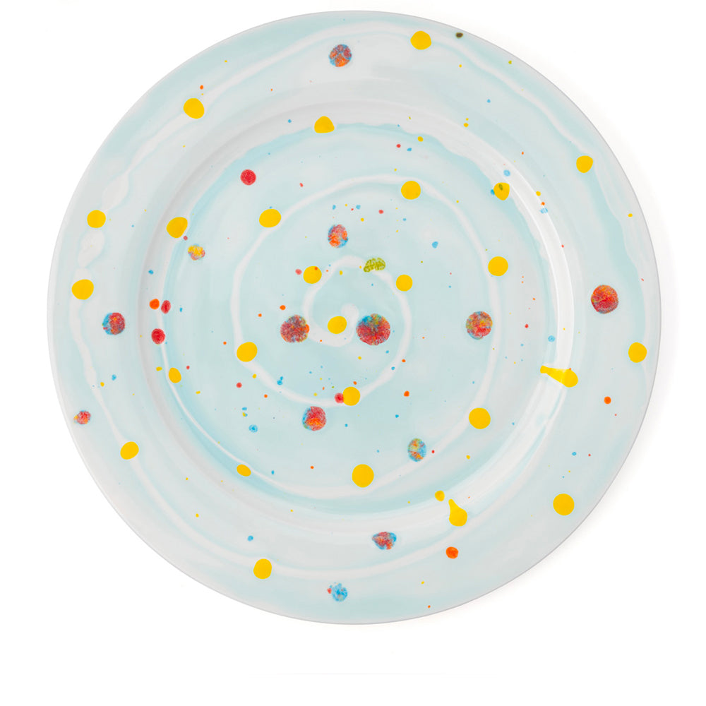 Spiral and Dot Round Plate