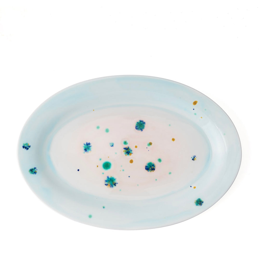 Oval Decorated Food Platter